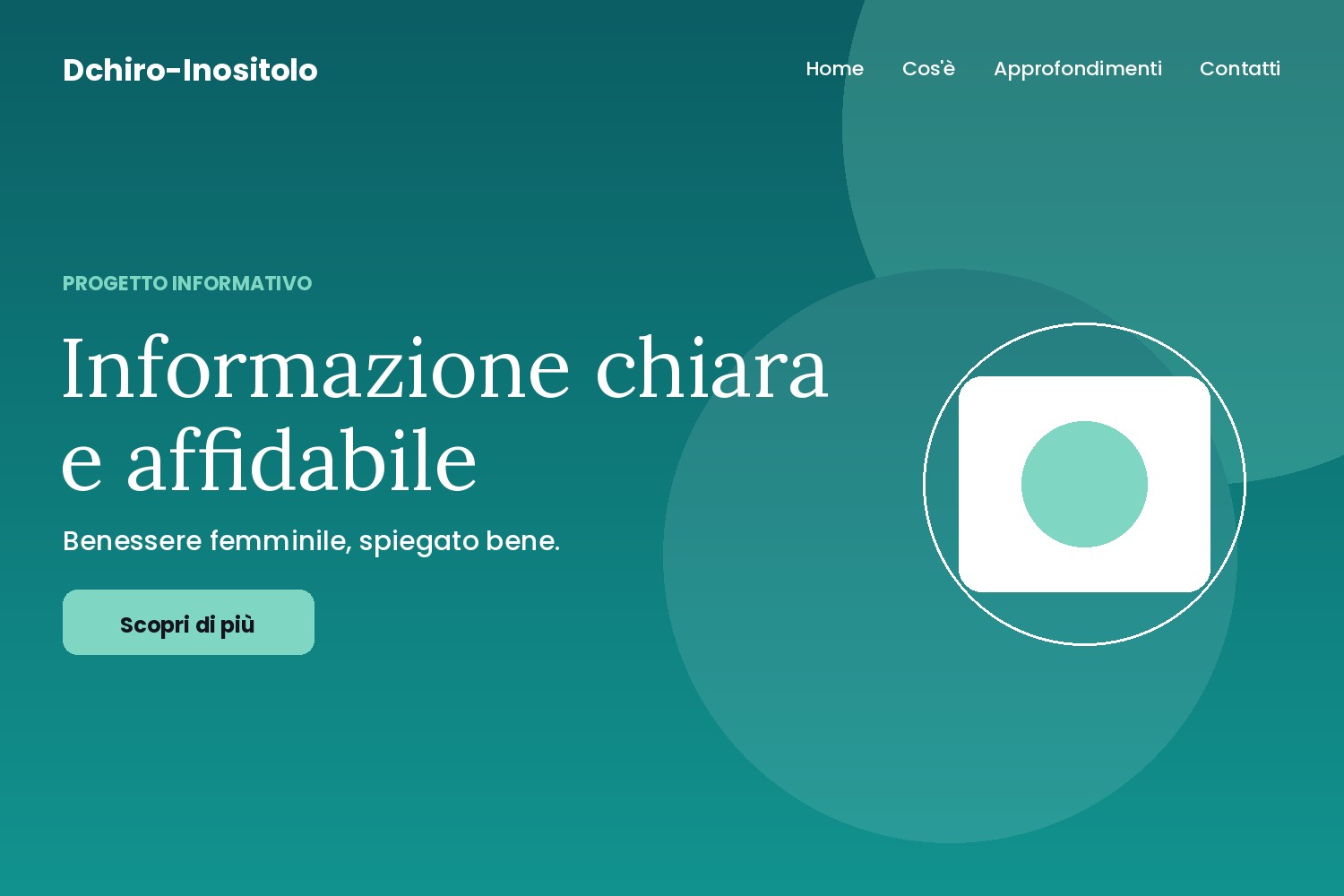 Progetto Webbidu per Dchiro-Inositolo — Nutraceutica