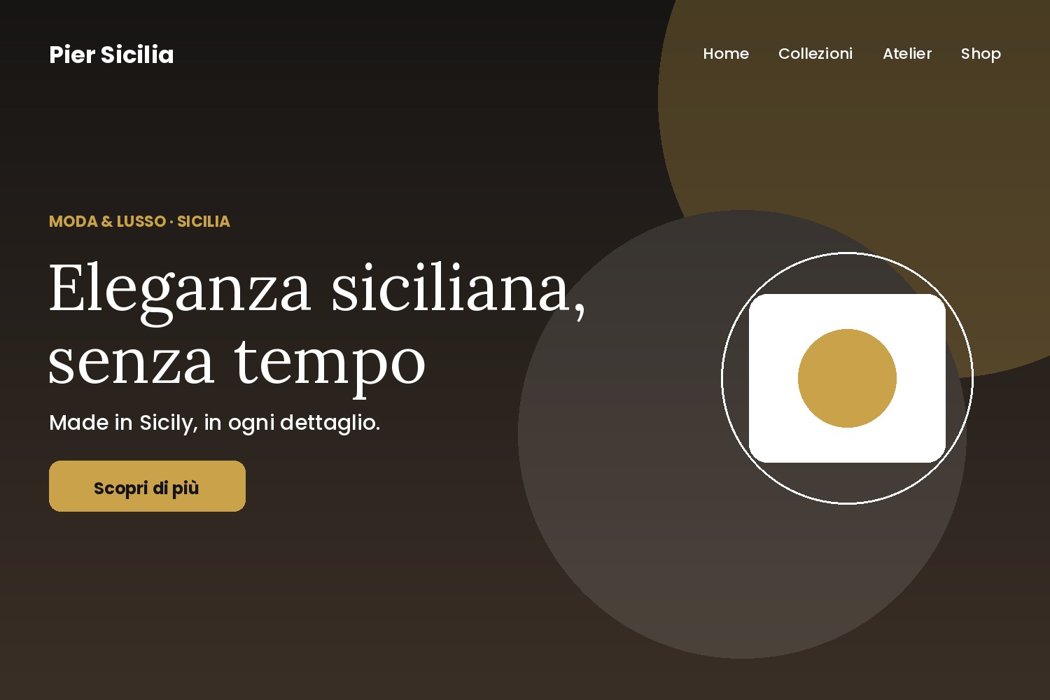 Progetto Webbidu per Pier Sicilia — Moda & Lusso