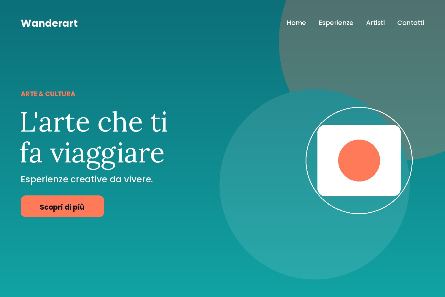 Progetto Webbidu per Wanderart — Arte & Cultura